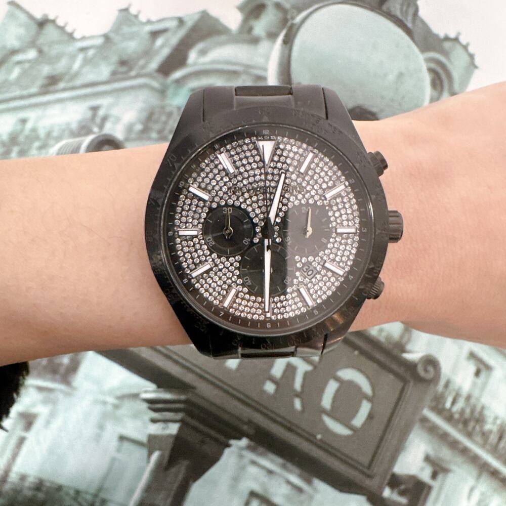 Michael Kors MK8899 Layton Chronograph Quartz Black Stainless Steel Men's Watch